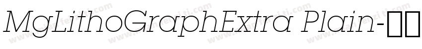 MgLithoGraphExtra Plain字体转换